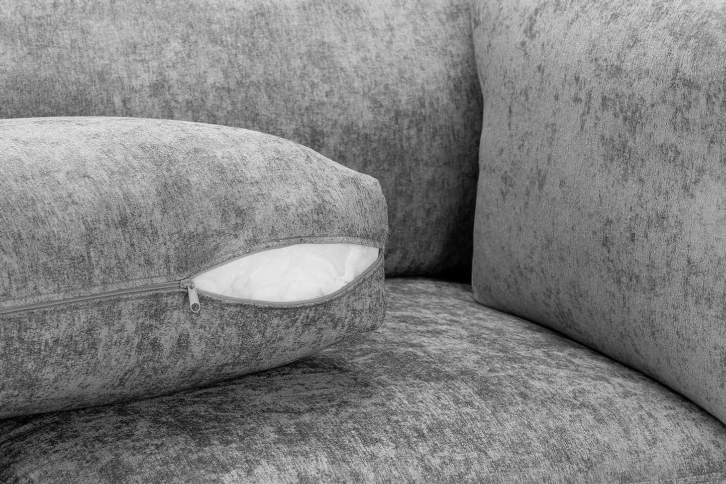 Bishop Large U-Shape Corner Sofa – Platinum Grey / Platinum Silver