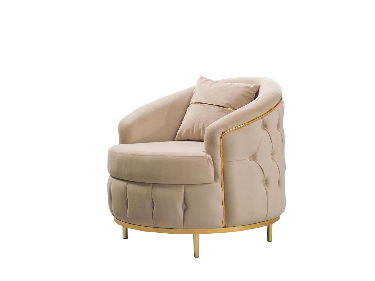 Chesterfield Swivel Chair – Luxurious Tufted Leather Office Chair